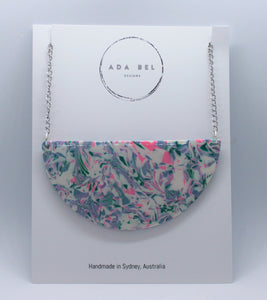Pastel Garden -  Bib Pendant Necklace Resin No.2