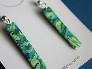 Sea and Sun - Stick dangle with silver ball top RESIN