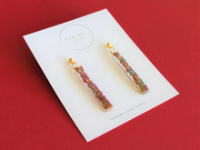 Load image into Gallery viewer, GLITTER STICKS - Micro Bead Dangle with gold ball top
