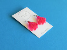 Load image into Gallery viewer, Random Resin - Pink Petal Dangle with Black Hook
