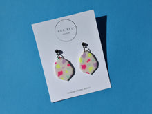 Load image into Gallery viewer, NEON TERRAZZO - Gem Dangle with black ball top
