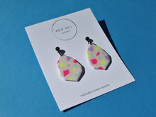 Load image into Gallery viewer, NEON TERRAZZO - Gem Dangle with black ball top
