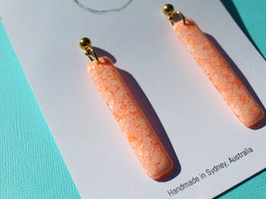MONET MOMENT - Peach Stick Dangle with gold ball top